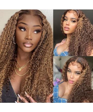 FABA 22 Inch Ombre Honey Blonde Lace Front Wig Human Hair - Curly 13x4 Blonde Wig Pre Plucked with Baby Hair for Women - 150% Density - 5 Gifts Included - Buy Online on GoSupps.com