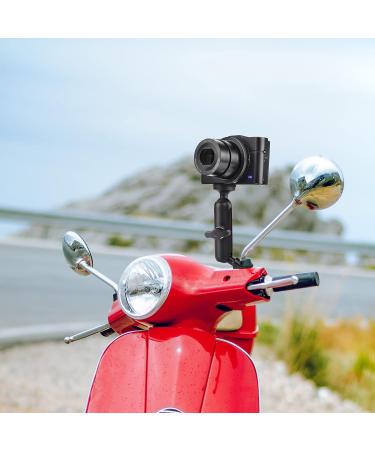 Camolo Motorcycle Rear Mirror Holder - 360 Adjustable Aluminum Bracket for GoPro Hero 6/7/8/9 Akaso SJcam DJI Osmo Yi - Stable Dash Clamp for Action Cameras - Buy Online on GoSupps.com