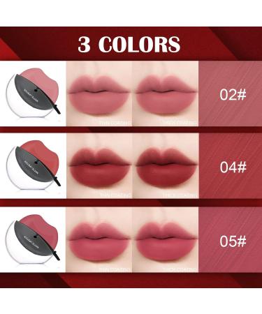 DAGEDA 3 Colors Matte Lipstick Set - Long Lasting & High Pigmented Lip Gloss - Waterproof & Non-Stick Cup - Easy to Color Lazy Lip Makeup (Color A) - Buy Online on GoSupps.com