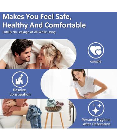 Enema Douche for Men Women - Constipation Relief for Adults Anti Back-Flow Enema Bulb Kit at Home Navy Blue - Buy Online on GoSupps.com