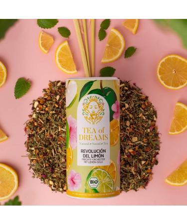  Tea of Dreams "Lemon Revolution" Organic Tea | Hot Lemon | with lemongrass apple and lemon balm | Loose Leaf Tea | 120 g - Buy Online on GoSupps.com