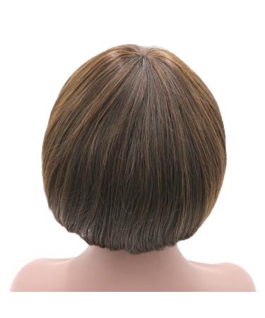 Short Afro Girls Cosplay Mushroom Wig with Bangs - Brown Bob Wig for Black Women - Buy Online on GoSupps.com