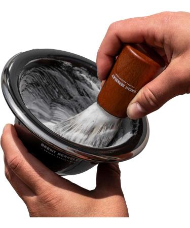 Brent Berkeley Men's Professional Porcelain Shaving Bowl - Black - Perfect for Creamy Soap Foam - 105x50mm - International Shipping - Buy Online on GoSupps.com