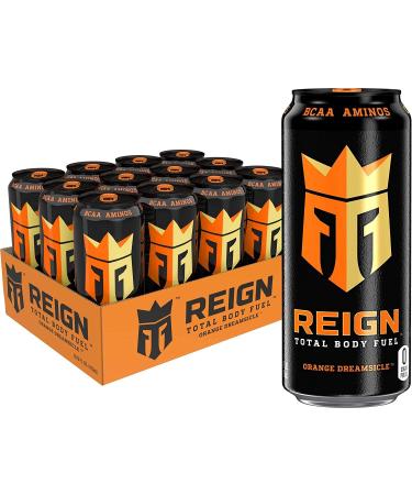 Reign Body Fuel fitness & Performance Drink Orange Dreamsicle 12 Count & Reignbow Sherbet 473mL Cans Pack of 12 Orange Dreamsicle+ Reignbow Sherbet - Buy Online on GoSupps.com