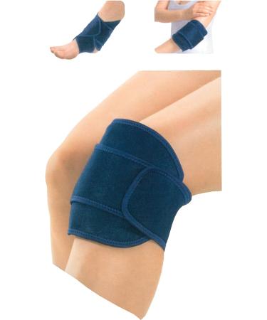 Brandseller Adjustable Warm-Cool Compress Set for Knee Elbow & Ankle - Reusable Gel Pads (2 Pack) - 18x13 cm - Blue/Red - Buy Online on GoSupps.com