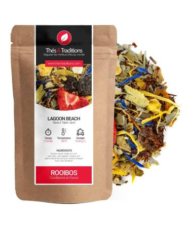 Th s & Traditions Teas & Traditions - Lagoon Beach: Fine and fruity green rooibos with strawberry flavor | 100 g