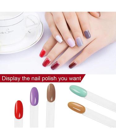 Niceneeded 100pc Transparent Nail Art Tips Sticks Display Board - Perfect for Polish Practice & Display with Metal Clasp - International Shipping Available - Buy Online on GoSupps.com