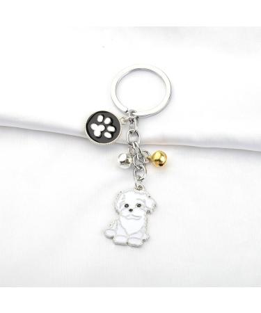 Ensianth Dog Keychain - Perfect Gifts for Dog Lovers | Puppy Paw Print Keyring for Dog Owners | Bichon Fris Accessories - Buy Online on GoSupps.com