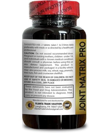OLANTA TRADE SOLUTION Joint Matrix PRO - High Strength Joint Support Capsules Mobility & Flexibility Joint Support Supplement Multivitamin 1 Bottle 90 Tablets - Buy Online on GoSupps.com