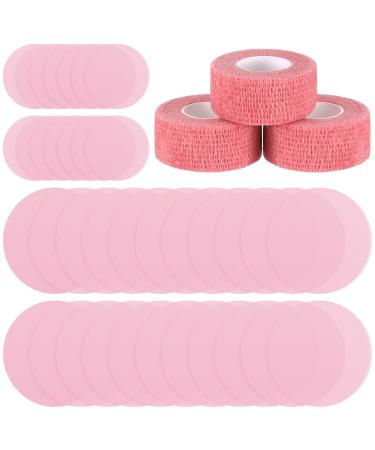 Preboun 43 Pcs Gel Blister Pad Self Adhering Toe Wrap Set 40 Hydrogel Patches in 2 Size 3 Athletic Elastic Toe Tape for Pointe Shoes Blister Prevention for Ballet Sport Dance Fingers Toes Heel Cooling