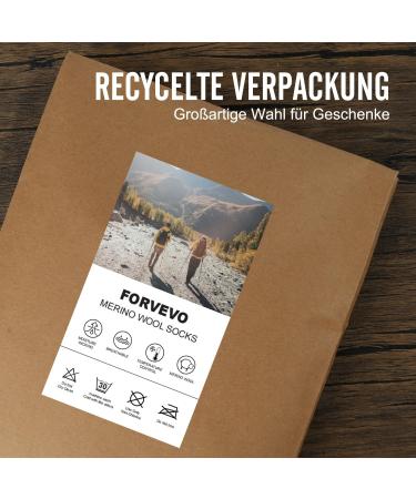 Forvo Merino Hiking Socks for Men & Women - 3 Pairs of Thermal Winter Sports Socks (60% Wool) - Perfect for Trekking & Outdoor Activities (Sizes 39-42 Purple) - Buy Online on GoSupps.com