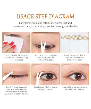 1200 Invisible Eyelid Stripes for Lifted Eyelids | Waterproof Double Eyelid Tape with Tweezers | Skin Color | Eyelid Lifting Without Surgery - Buy Online on GoSupps.com