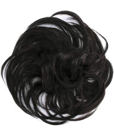 CAISHA by PRETTYSHOP Updo Scrunchie Slightly Wavy Dark Brown Mix - Synthetic Fiber Hairpiece (#1H32a G33B) - Buy Online on GoSupps.com