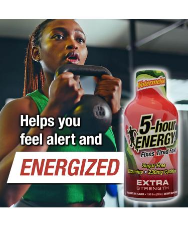 5-hour ENERGY Extra Strength Energy Shot Watermelon Flavor 1.93 oz. 30 Count Zero Calories & Sugar-Free 230 mg Caffeinated Energy Shot Amino Acids & B Vitamins Dietary Supplements - Buy Online on GoSupps.com