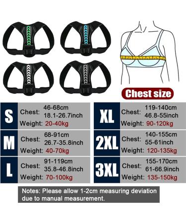 Clavicle Spine Support Reshape Your Body Home Office Sport Upper Back Neck Brace Adjustable Back Shoulder Posture Corrector Belt (Color : Blue Size : XL-Weight (90-120KG)) Green XXXL-weight (135-150KG) - Buy Online on GoSupps.com
