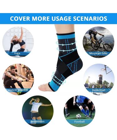 Milaiun Adjustable Ankle Bandage - Support for Weak Joints Arthritis & Sports - 1 Pair - Buy Online on GoSupps.com