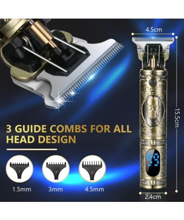 Uraqt Haircutor: Professional Men's Hair Trimmer & Beard Trimmer with LED Display - Precision Cutting USB Charging Bronze Finish - Buy Online on GoSupps.com