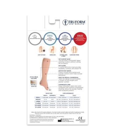 Buy Truform Venous Ulcer Compression Stocking Kit - 30-40 mmHg Knee High Open Toe Large - Men & Women Beige | Fast International Shipping - Buy Online on GoSupps.com