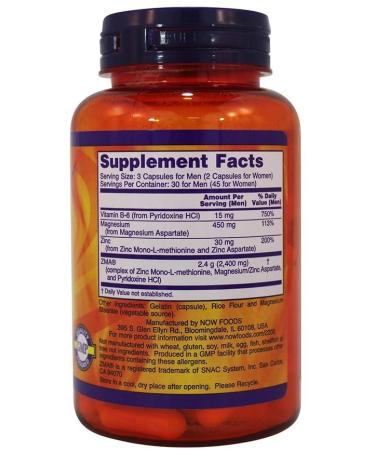 Now Foods Sports ZMA - Boost Recovery & Muscle Strength | 90 Capsules - Buy Online on GoSupps.com