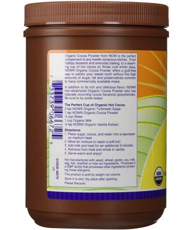 Now Foods Organic Cocoa Powder 12 oz - Real Food for Cocoa Lovers - Buy Online on GoSupps.com