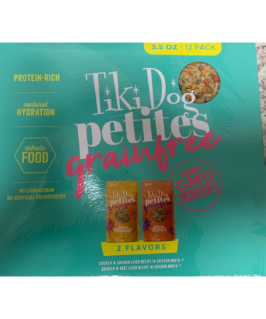  Aloha Petites Gluten & Grain Free Wet Food for Adult Dogs with Shredded Meat & Superfoods, 3.5oz pouch, 12 pk, Variety