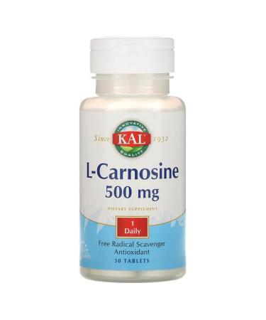 KAL L-Carnosine 500 mg 30 Tablets