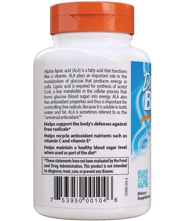 Doctor's Best Alpha-Lipoic Acid 150 mg - 120 Veggie Caps | Antioxidant Support - Buy Online on GoSupps.com