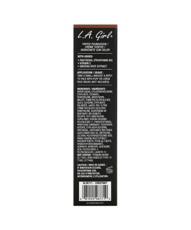 L.A. Girl Tinted Foundation - Chestnut 1 fl oz (30 ml) | Flawless Coverage & Natural Finish - Buy Online on GoSupps.com