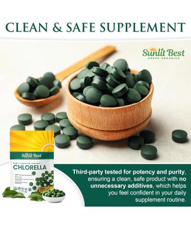 Chlorella Tablets Mega-Pack 1000 - Raw Cracked Cell, Non-GMO, 100% Pure Pyrensoidosa - High Protein Superfood with Chlorophyll & Nucleic Acids - No Fillers - Buy Online on GoSupps.com