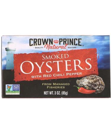 Crown Prince Natural Smoked Oysters with Red Chili Pepper 3 oz (85 g)