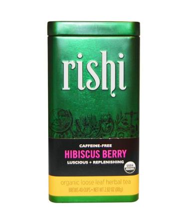Rishi Tea Organic Loose Leaf Herbal Tea Caffeine Free Hibiscus Berry 2.82 oz (80 g)