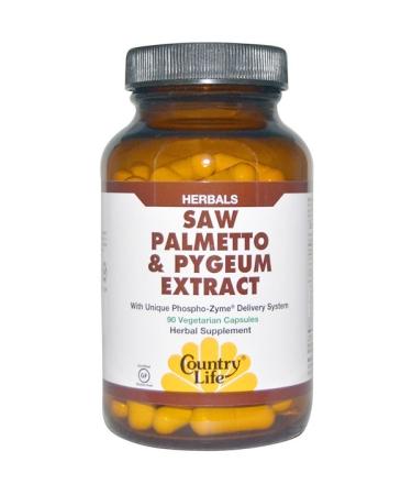 Country Life Saw Palmetto & Pygeum Extract 90 Vegetarian Capsules