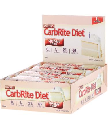 Universal Nutrition Doctor's CarbRite Diet Bar Birthday Cake 12 Bars 2 oz (56.7 g) Each