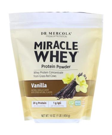 Dr. Mercola Premium Nutrition Miracle Whey Protein Powder Vanilla 1 lb (454 g)