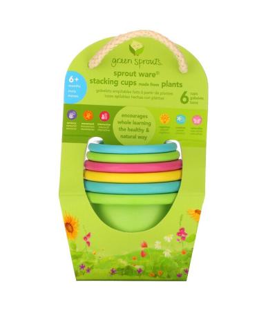 Green Sprouts Sprout Ware Stacking Cups  6+ Months Multicolor 6 Cups