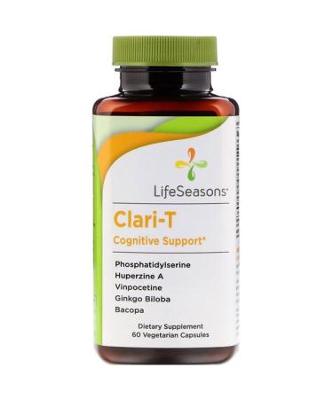 LifeSeasons Clari-T Cognitive Support 60 Vegetarian Capsules