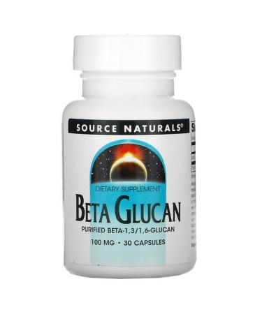 Source Naturals Beta Glucan 100 mg 30 Capsules