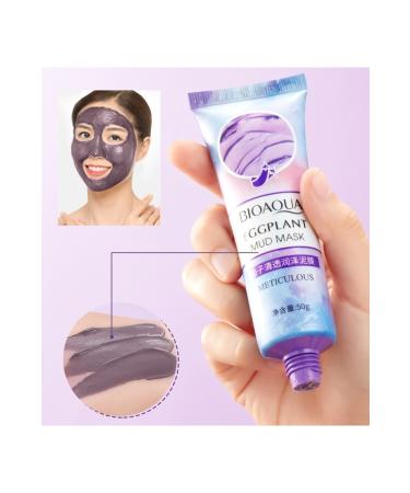 BIOAQUA Eggplant Purifying Brightening Moisturizing Mud Clay Mask 50 gr - Buy Online on GoSupps.com