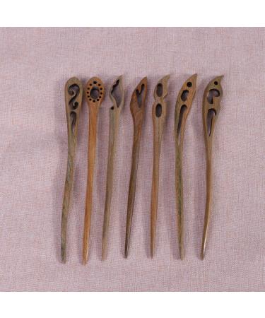 Beaupretty 7-Piece Japanese Wood Hair Clips | Handmade Ebony Hair Sticks | Natural Carved Hair Jewelry - Buy Online on GoSupps.com