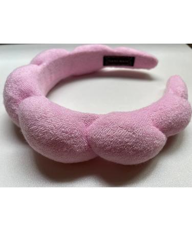 Pink Spa Headband for Women - Terry Towel Hair Band for Face Washing, Makeup Removal, Skincare - Shower Hair Accessory - Buy Online on GoSupps.com