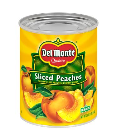 DEL MONTE Yellow Cling Sliced Peaches in Heavy Syrup, Canned Fruit, 29 oz Can