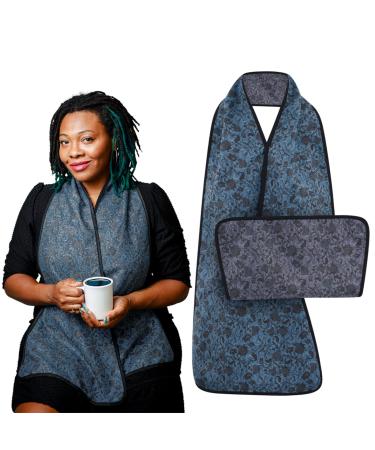 Reversible Adult Bib Scarf - Dignified Alternative to Adult Bibs | Washable and Reusable Clothing Protectors Hurston
