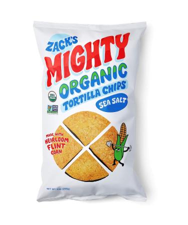 Zack’s Mighty Organic Tortilla Chips, Non-GMO, Gluten-Free, Sturdy for Dipping, 9 Ounce Bag