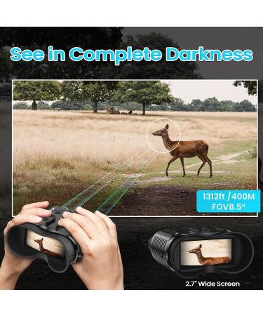 AILNJUC Head-Mounted Night Vision Goggles - Rechargeable 1312FT Digital Infrared Binoculars with 8x Zoom - Ideal for Military Tactical Hunting - Buy Online on GoSupps.com