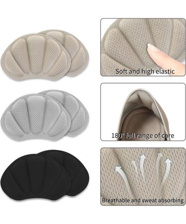 Sibba Heel Grip Liner Cushions - 6 Pairs | Self-Adhesive Shoe Pads for Big Shoes | Anti-Blister Insoles for Women & Men - Buy Online on GoSupps.com
