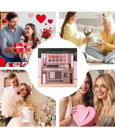 Makeup Starter for Women - Beauty Gift Kit Complete Face Cosmetics Collection 11pcs with Mascara Concealer | Eyeshadow Lipstick Girls Teens Christmas Birthday - Buy Online on GoSupps.com