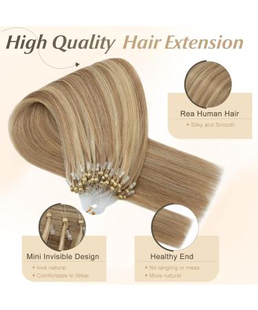 Benehair Micro Loop Human Hair Extension 20Inches Nano Rings Hair Extensions Real Human Hair 1g/strand 50g Hair Extensions Real Remy Micro Loop Human Hair Golden Brown&Bleach Blonde #12&613 20Inches Golden Brown Mix Bleach Blonde - Buy Online on GoSupps.com