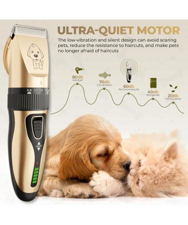 Global Tech Rechargeable Pet Clippers for Dogs Cats - Professional Grooming Kit for Thick Hair/Coats - Buy Online on GoSupps.com