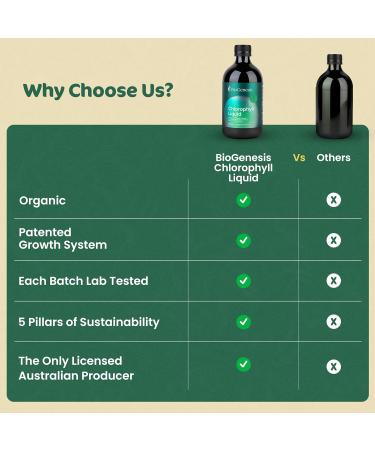 Biogenesis Chlorophyll Liquid 17oz Peppermint Flavor | Internal Deodarizer | Supports Cleansing Energy & Digestion | 100% Australian Grown - Buy Online on GoSupps.com