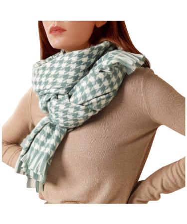 HANXIULIN Women's Scarves Warm Triangle Scarf Black With Buttons Long Scarf Triangle Scarf Large Triangle Scarf One Size Green